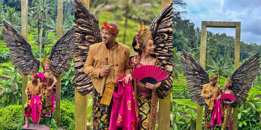 Bali:Traditional Wedding Photoshoot with the Rice Field View - Photographer Direction and Friendly Faces: Michel and Indra
