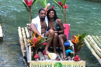 Bamboo Rafting With Foot Massage - The limestone foot rub stop is the main event for many people