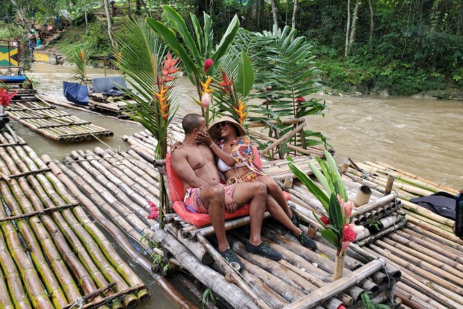 Bamboo rafting with limestone foot massage. - The Food and Drink Moment: Coconut, Sugar Cane, and Punch