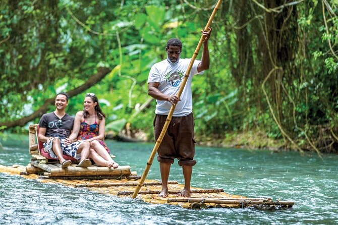 Bamboo Rafting with Limestone foot or Full Body Massage in Montego Bay - The 30-foot bamboo raft: slow, steady, and guided by a certified captain