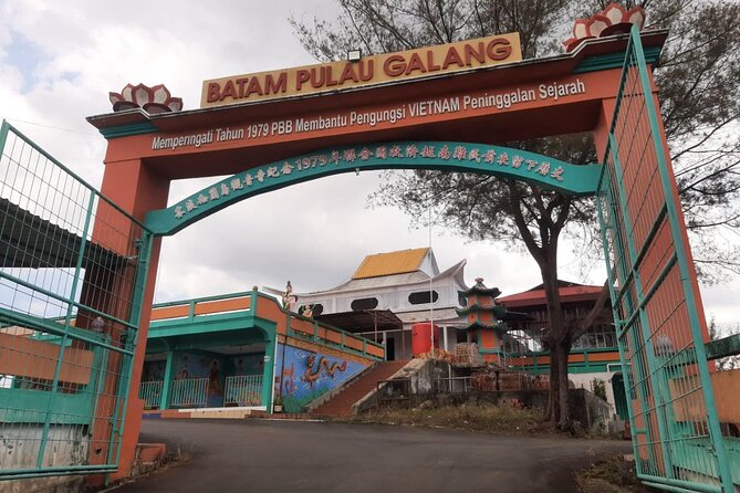 Batam Heritage Tour with Singapore Ferry Ticket, Lunch & Massage - Welcome to Batam sign + quick Batam treats