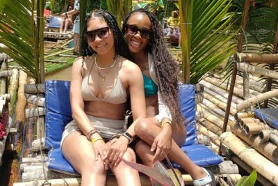 Great River Bamboo Rafting & Limestone Massage from Montego Bay - The limestone massage: Jungle Socks foot rub on the river