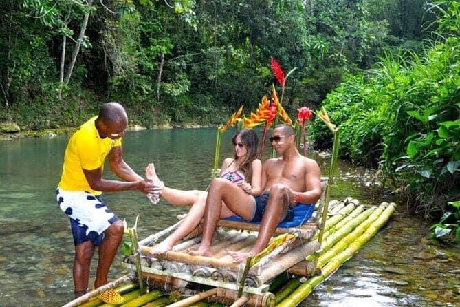 Lethe Bamboo River Rafting and Limestone Foot Massage Experience - The bamboo raft experience: calm water, steady guidance