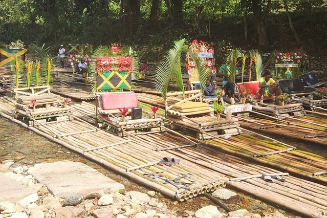 Montego Bay Bamboo Rafting & limestone Massage Private Transfer. - What the rafting portion feels like on Lethe River