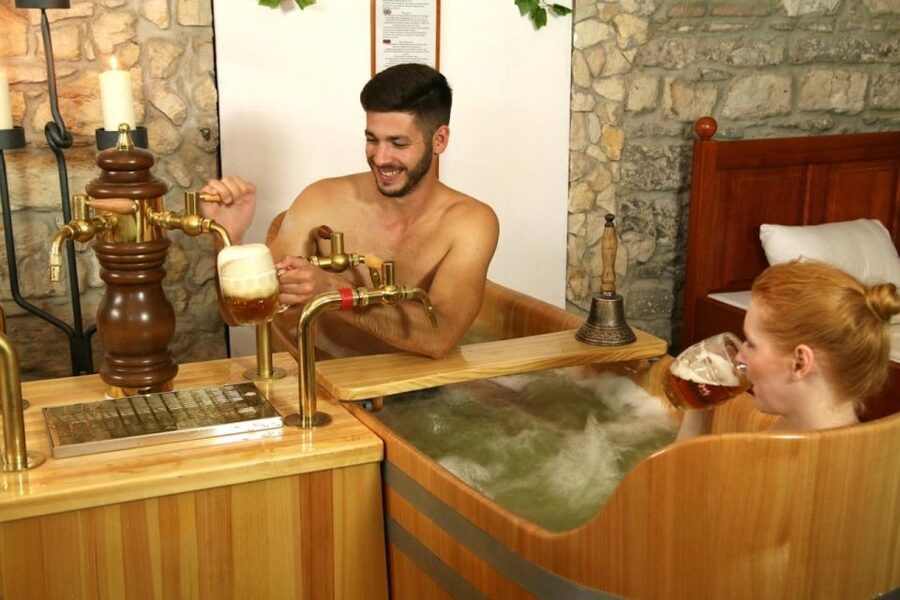 Prague: Bernard Beer Spa with Beer and Massage Option - The takeaway beer and completion certificate: the souvenir logic