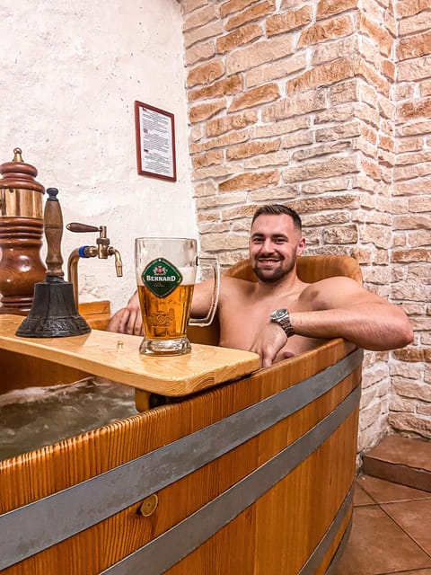 Prague: Ungelt Bernard Beer Spa with Beer & Optional Massage - A Beer Bath in Týn Yard: The Bernard Concept in Plain Terms