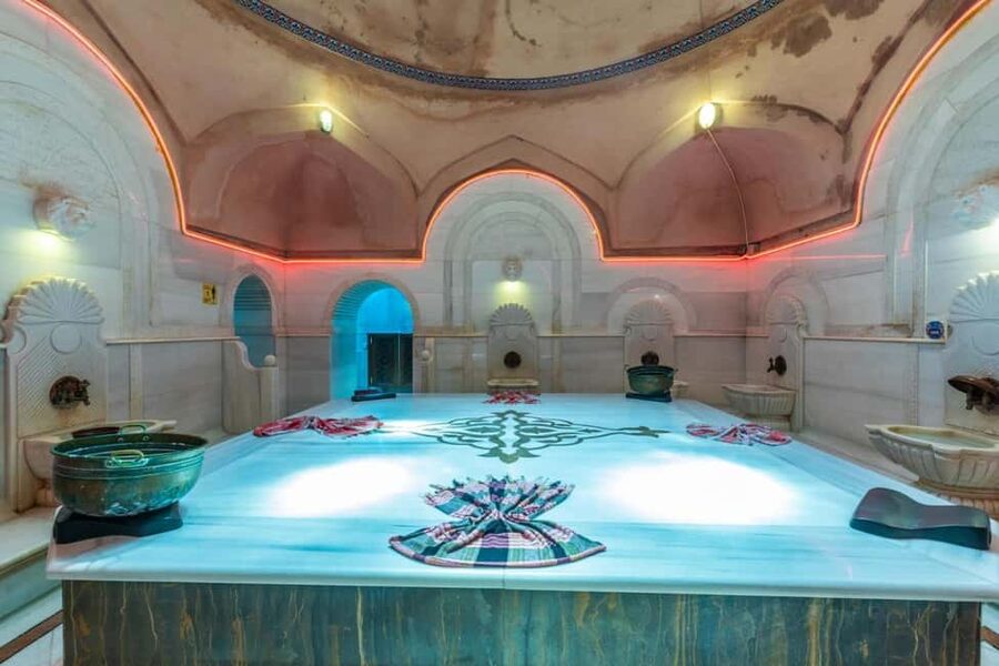 Side: Turkish Bath Experience with Massage & Hotel Pickup - Sauna Room: the warm-up step that makes the rest easier